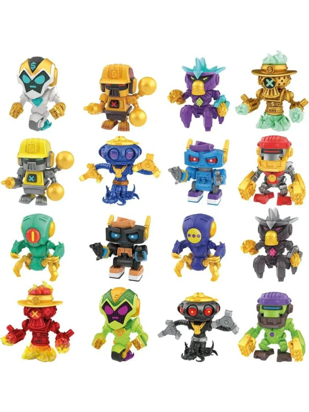 Mini Robot Treasure X - Collectible Gold Edition, Fun Building Toy for Kids